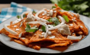 Chilaquiles Rojos para el desayuno
