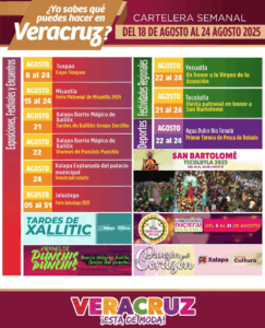 ¿Listo para vivir la agenda de esta semana? del 18 al 24 de agosto